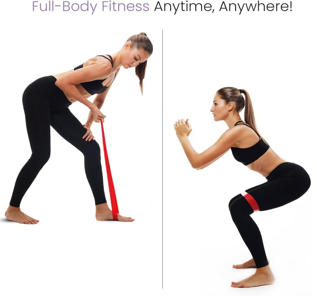 Live Well 5 Resistance Bands Set for Women - Elastic Exercise Bands, Booty Bands, Leg Bands, Glute Bands for Workout, Stretching, Pilates